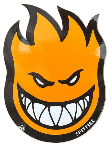 Spitfire Logo Stickers SF Fireball (Bighead) Large Orange