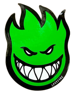 Spitfire Logo Stickers Fireball (Bighead) Large Green