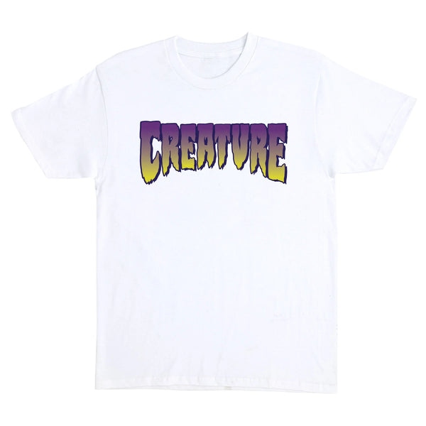 Creature tee shirt Creature Logo White / Purple
