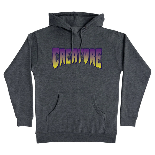 Creature pullover hoodie Logo Charcoal / Purple