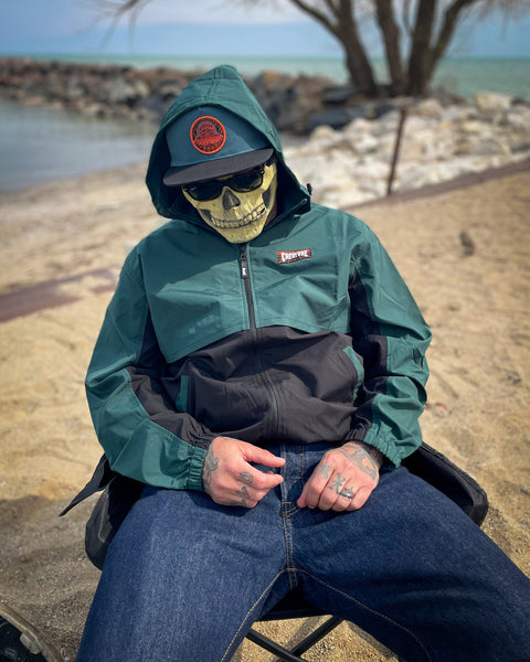Creature Packable Windbreaker Lost At Sea Black Green