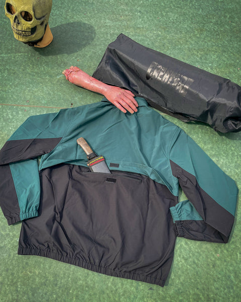 Creature Packable Windbreaker Lost At Sea Black Green