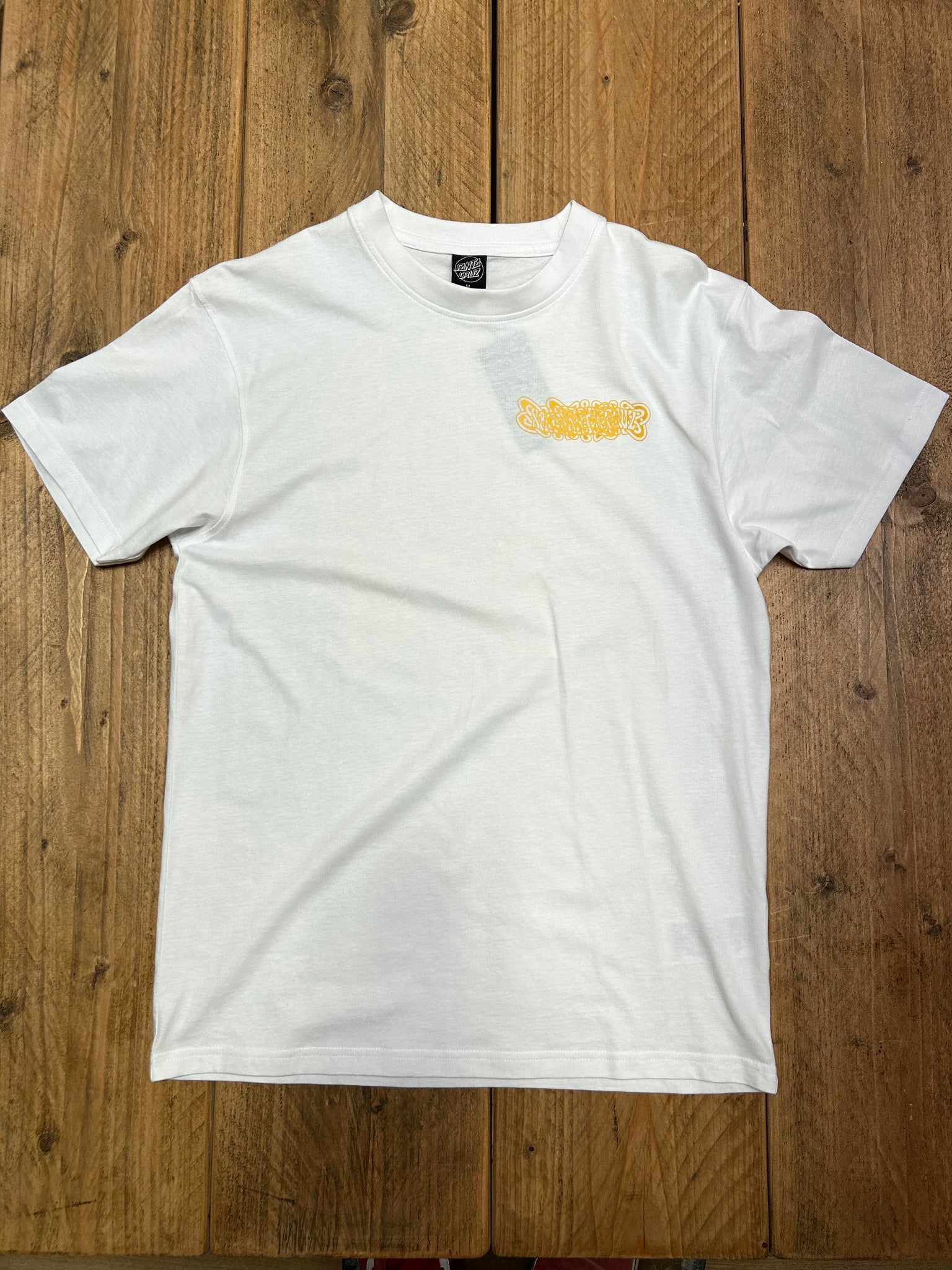 Santa Cruz Dressen Rose Club Mono T-shirt White Size M Sample 50% Off SCA-TEE-8582