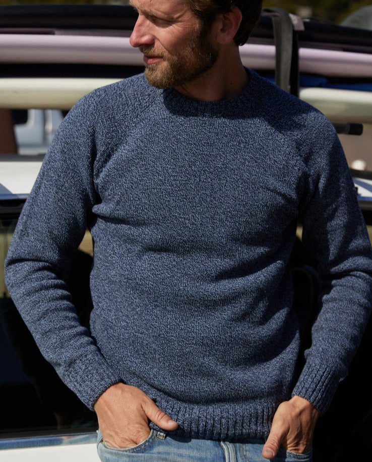 Outerknown Men's Hemisphere Sweater Blue Horizon Marl 1410075BHI