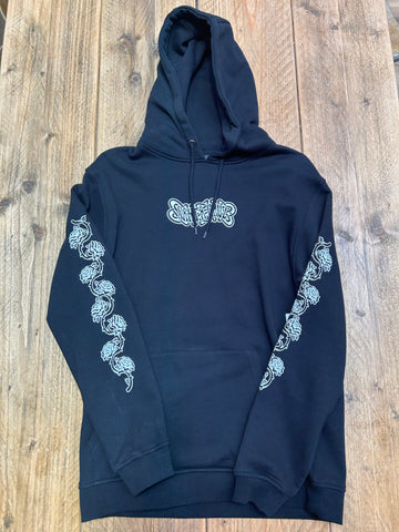 Santa Cruz Dressen Roses Mono Hood Black Size M Sample 50% Off Sale