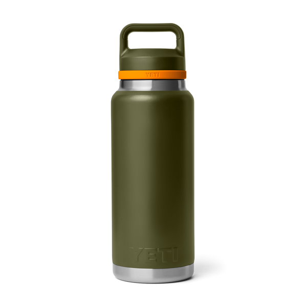 YETI Rambler® Bottle Insulated with Chug Cap – Olive / King Crab Orange – 36oz / 1.06L