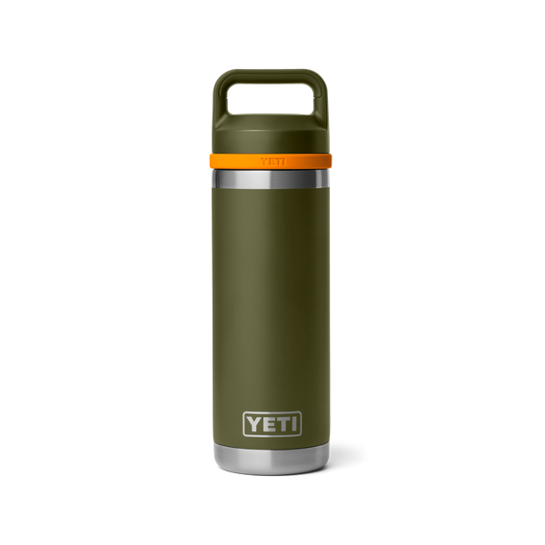YETI Rambler® Bottle Insulated with Chug Cap – Olive / King Crab Orange – 18oz / 532ml