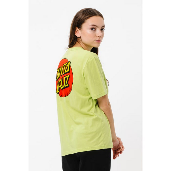 Santa Cruz Classic Dot T-Shirt Green Glow Size 8 Sample 50% Off