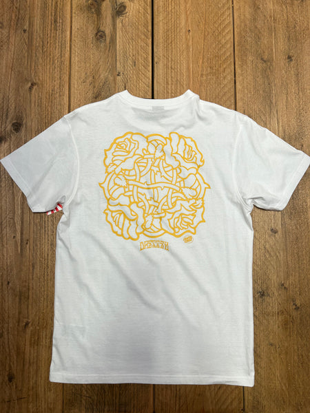 Santa Cruz Dressen Rose Club Mono T-shirt White Size M Sample 50% Off SCA-TEE-8582
