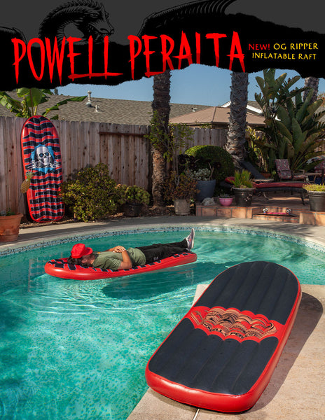 Powell Peralta blow up Ripper Raft Red 6'8 tall