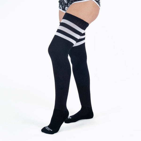 American Socks Back in Black Ultra High One Size Black White