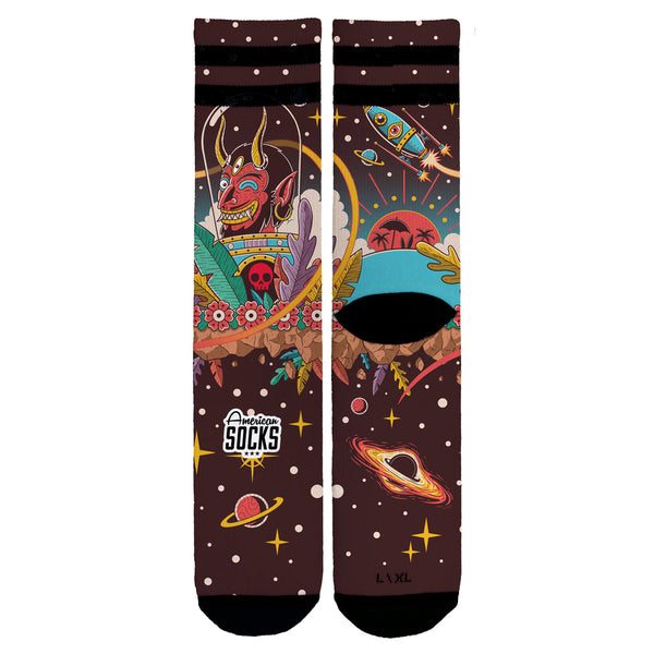 American Socks Space Holidays Mid High
