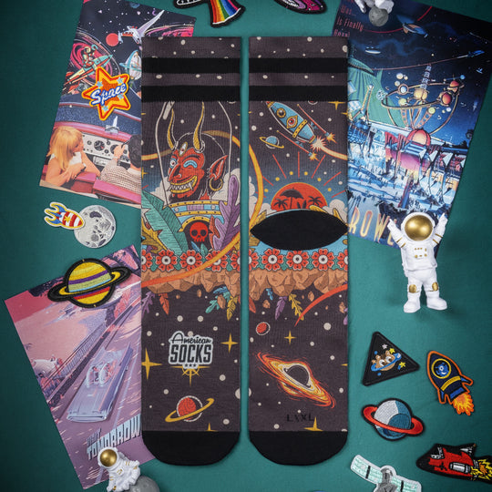 American Socks Space Holidays Mid High