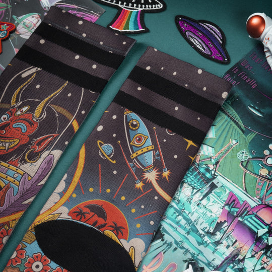 American Socks Space Holidays Mid High