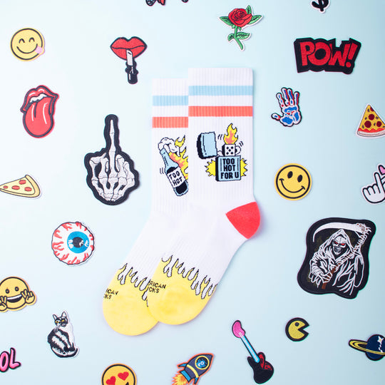 American Socks 2 Hot 4 U Mid High Socks White One Size
