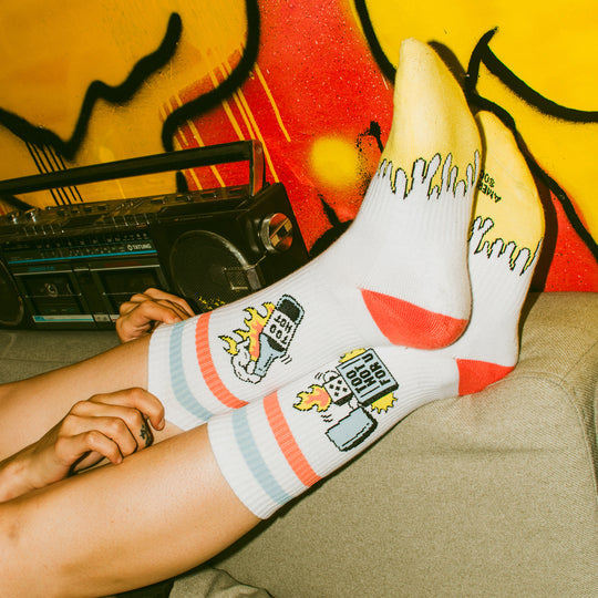 American Socks 2 Hot 4 U Mid High Socks White One Size