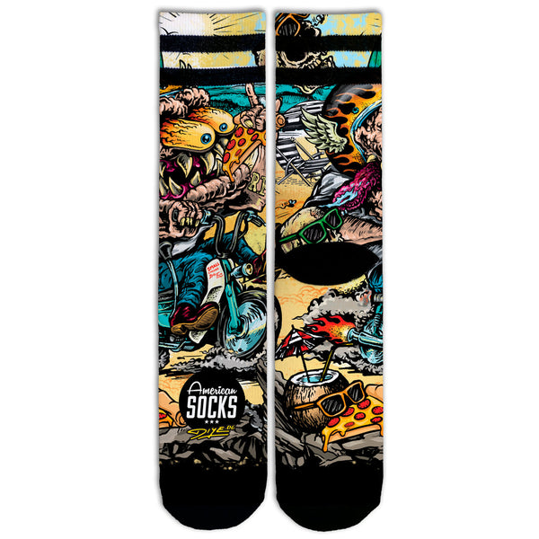 American Socks Bike Monster Mid High Multicolour