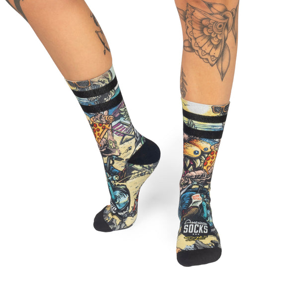 American Socks Bike Monster Mid High Multicolour