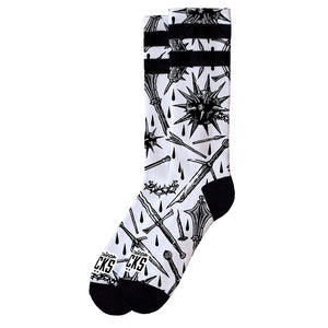 American Socks Medieval Mid High Black White