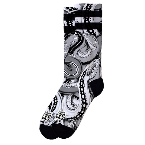 American Socks Python Mid High Black Grey