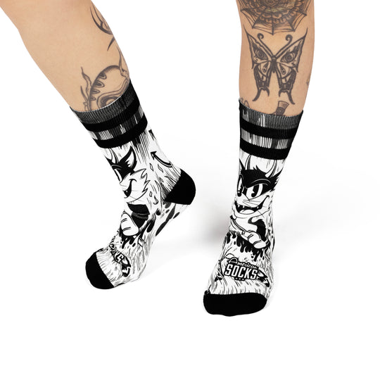 American Socks Evil Cat Mid High
