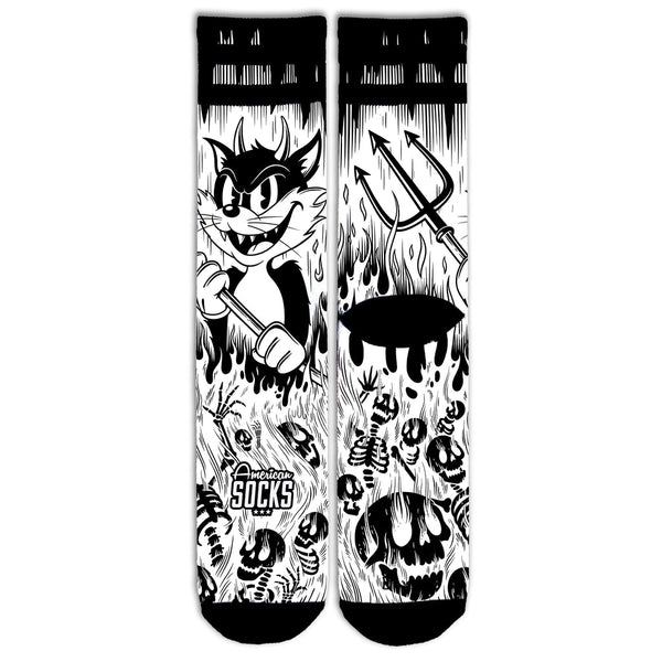 American Socks Evil Cat Mid High