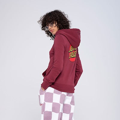 Santa Cruz Classic Dot Hood Dark Cherry Size S/8 Sample 50% off