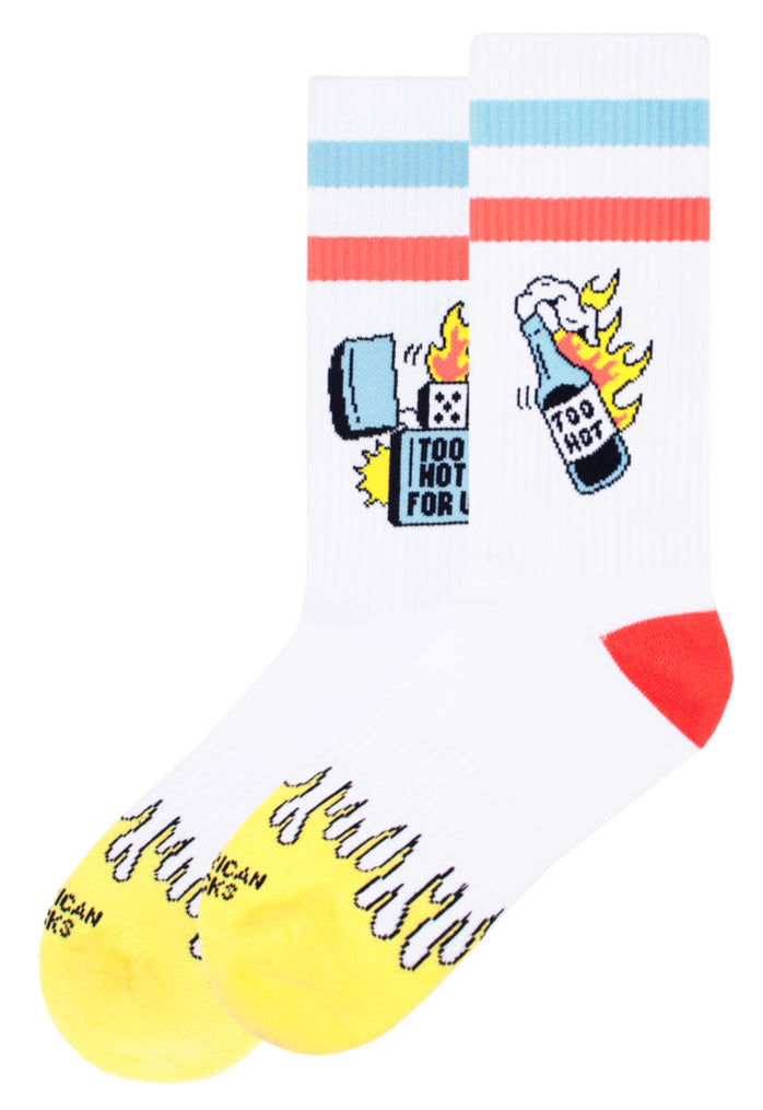 American Socks 2 Hot 4 U Mid High Socks White One Size
