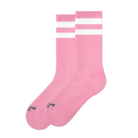 American Socks Bubblegum Mid High Pink White One Size AS062