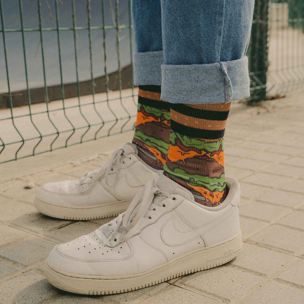 American Socks Burger Mid High Socks Multicolour S/M AS182S