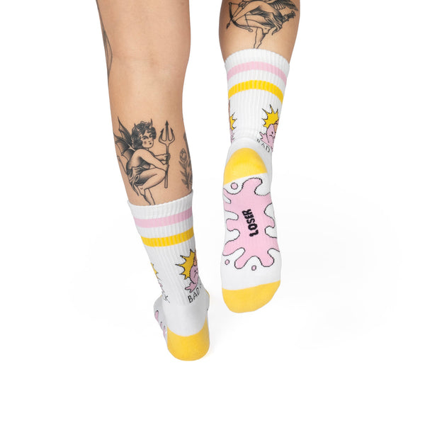 American Socks Loser Mid High White One Size