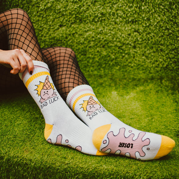 American Socks Loser Mid High White One Size