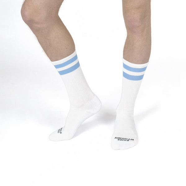 American Socks Maverick Mid High Blue White One Size AS223