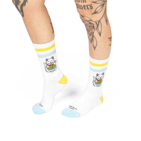 American Socks Neko Mid High White One Size