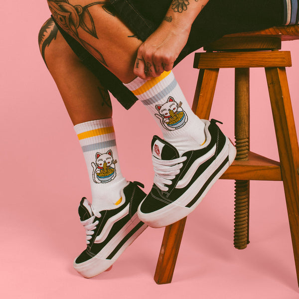 American Socks Neko Mid High White One Size
