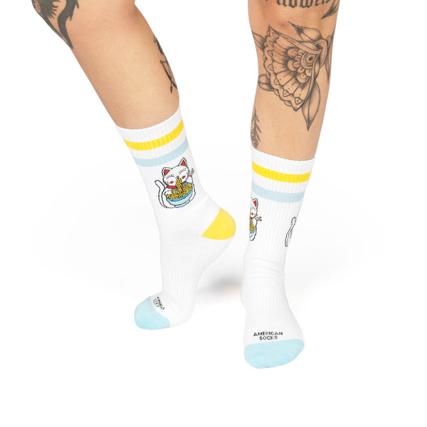 American Socks Neko Mid High White One Size