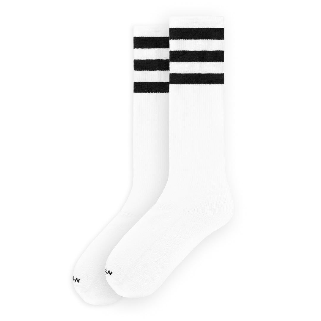 American Socks Old School Knee High White Black