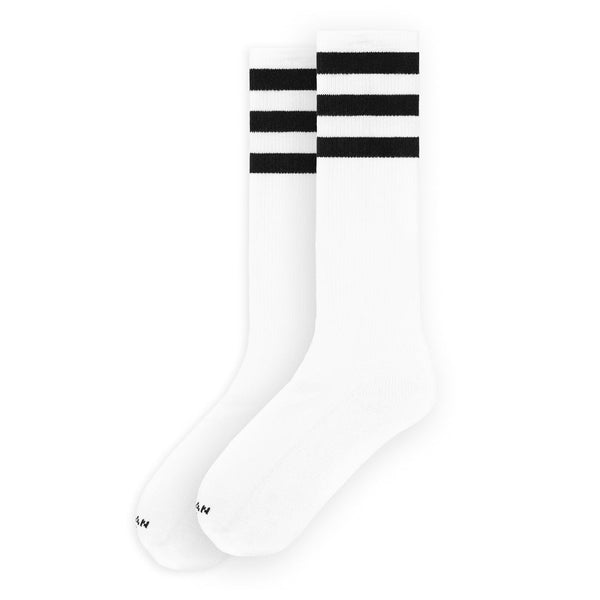 American Socks Old School Knee High White Black
