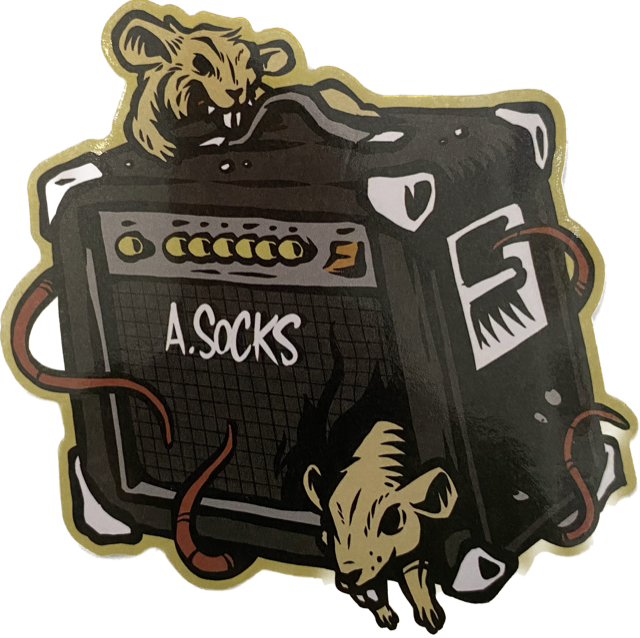 American Socks Rats on Amp Sticker
