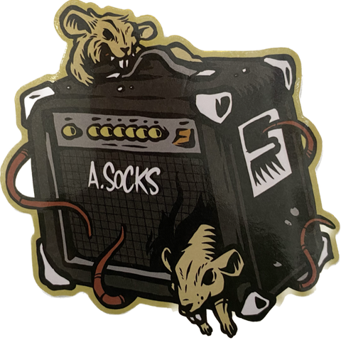 American Socks Rats on Amp Sticker
