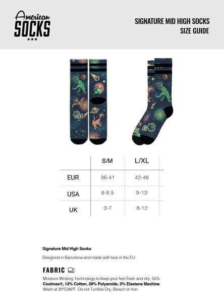 American Socks Game Over Mid High Socks Multicolour S/M AS135S