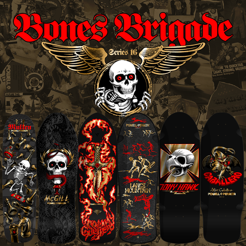 Powell Peralta Skateboard decks Bones Brigade Series 16 FULL Set (x6 decks)