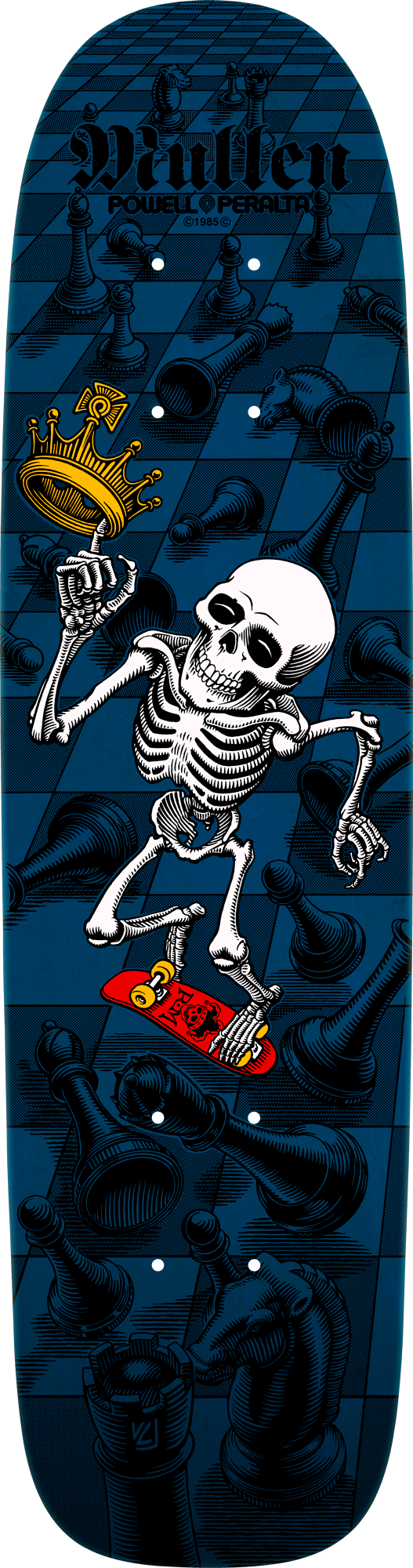 Powell Peralta skateboard deck Bones Brigade Series 15 Mullen blue