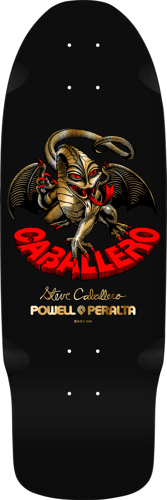 Powell Peralta Skateboard deck Bones Brigade Series 16 Steve Caballero Black 10.09"