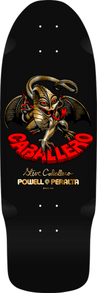 Powell Peralta Skateboard deck Bones Brigade Series 16 Steve Caballero Black 10.09"