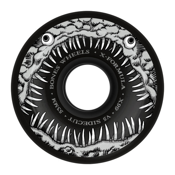 Bones Dark Waters skateboard Wheels 53mm 99A V5 Sidecut Black pack of x4
