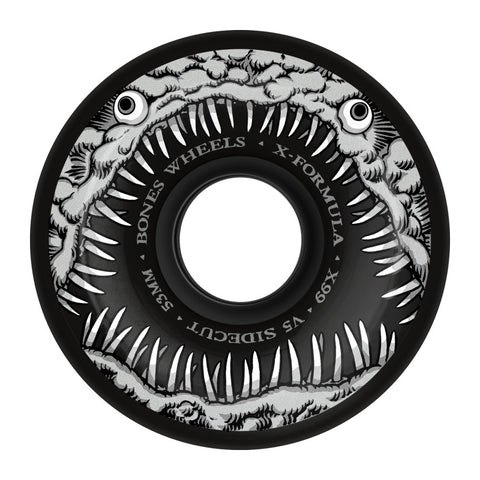 Bones Dark Waters skateboard Wheels 53mm 99A V5 Sidecut Black pack of x4