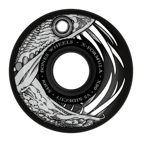 Bones Dark Waters skateboard Wheels 54mm 99A V5 Sidecut Black pack of x4