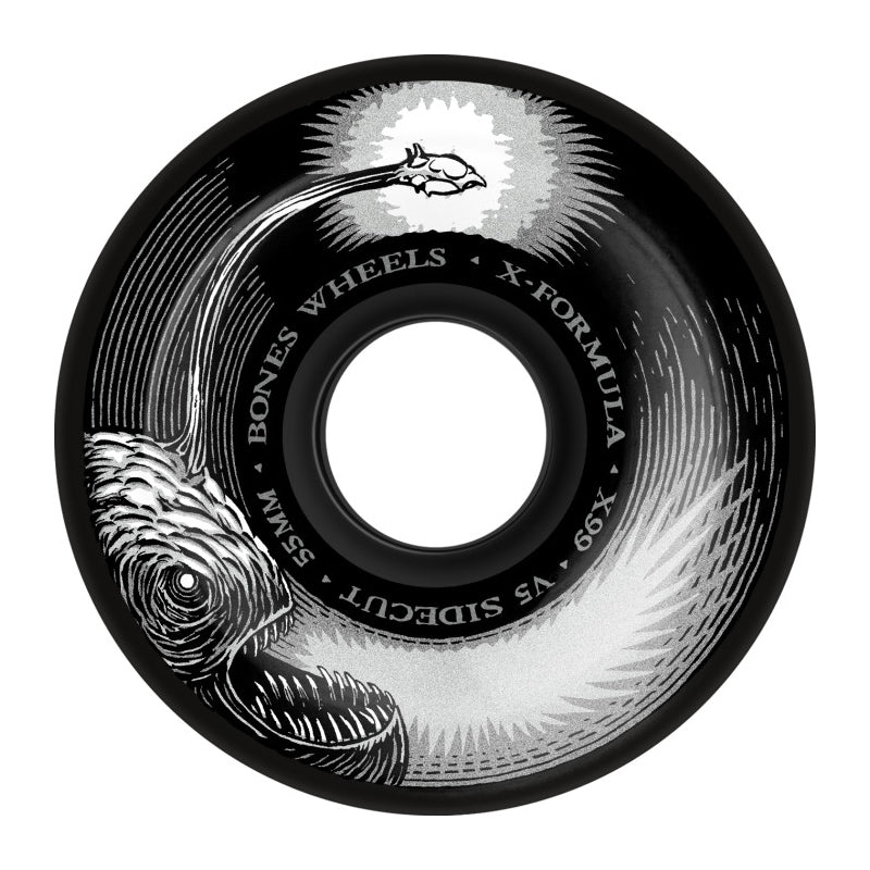 Bones Dark Waters skateboard Wheels 55mm 99A V5 Sidecut Black pack of x4