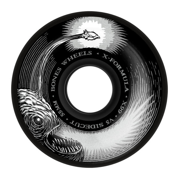 Bones Dark Waters skateboard Wheels 55mm 99A V5 Sidecut Black pack of x4